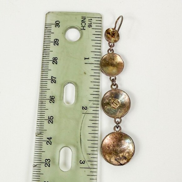 Sterling Silver Spiral Filigree Corbula Sardegna Italy 4-Tier Dangle Earrings - Picture 6 of 6